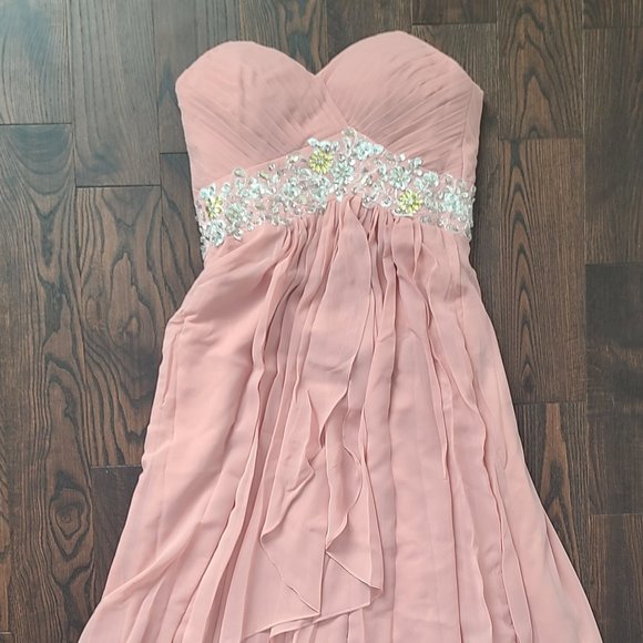Brand New Prom Bridesmaid Rose Pink Ball Gown Dress - Picture 4 of 4